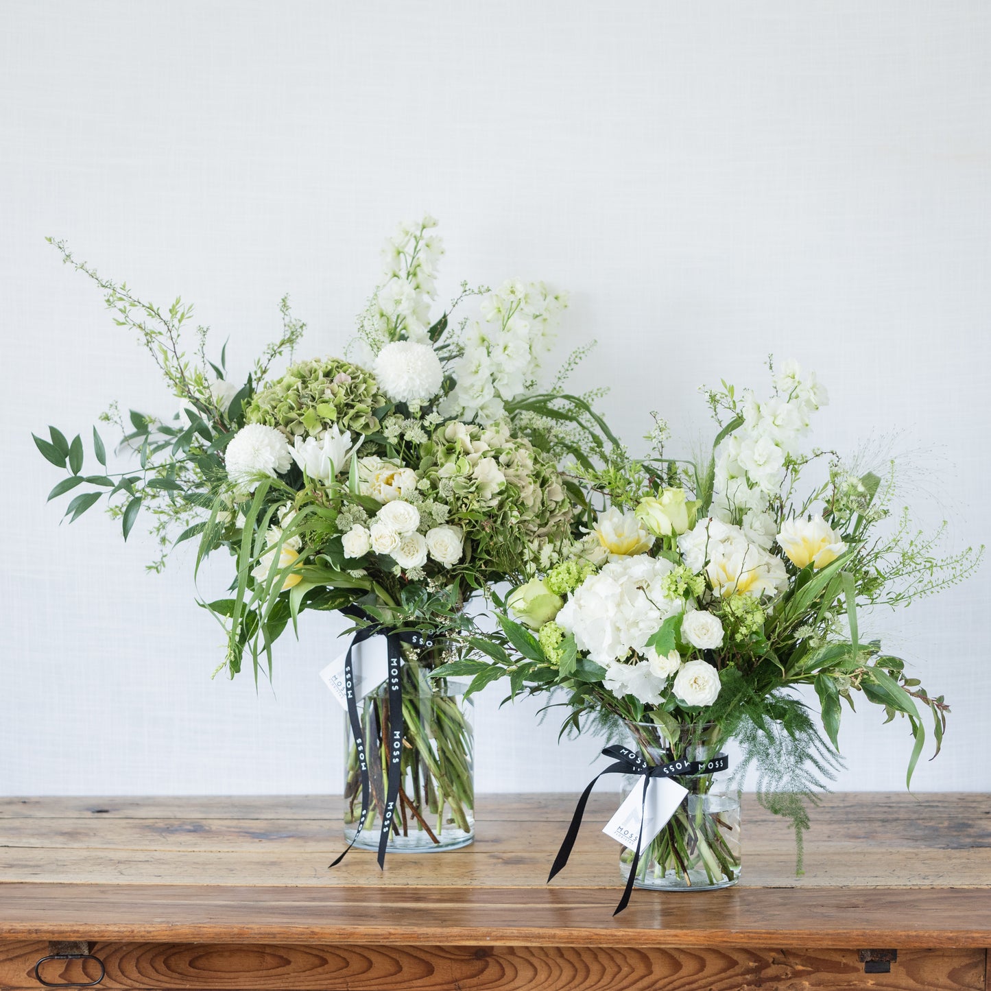 Jarrón White Moss grande