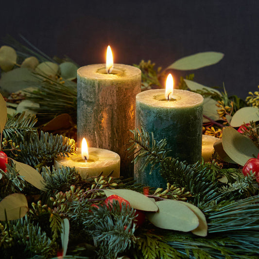 Set decoración de mesa en verde y blanco
