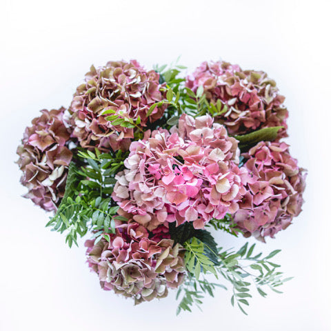 Centro de Hortensias en cristal