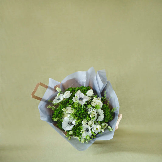 White Moss Bouquet